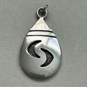 Vintage Hopi Stewart Tewawina Signed Friendship Sterling Silver Pendant